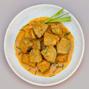 Jackfruit curry served at THIS IS BALI restaurant in Ubud, a flavorful vegan Indonesian curry from one of the best restaurants in Ubud