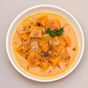Pumpkin curry served at THIS IS BALI restaurant in Ubud, featuring rich and creamy Indonesian flavors from one of the best restaurants in Ubud