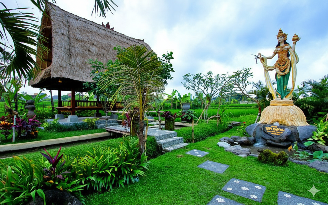 Warung Bebek Tepi Sawah Ubud restaurant with rice field view and famous crispy duck | Ubud Travel Guides for Foodies