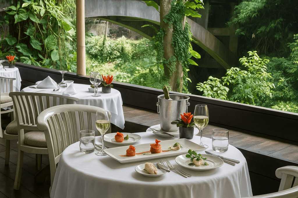 Bridges Bali restaurant Ubud - upscale dining overlooking river valley with international fusion cuisine | Foodies Travel Guides  in Ubud