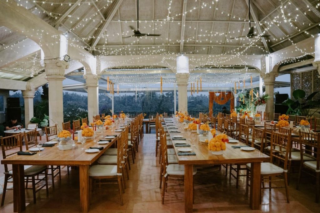 The west-facing terrace literally glows golden in late afternoon, making it one of the best sunset spots in central Ubud. 