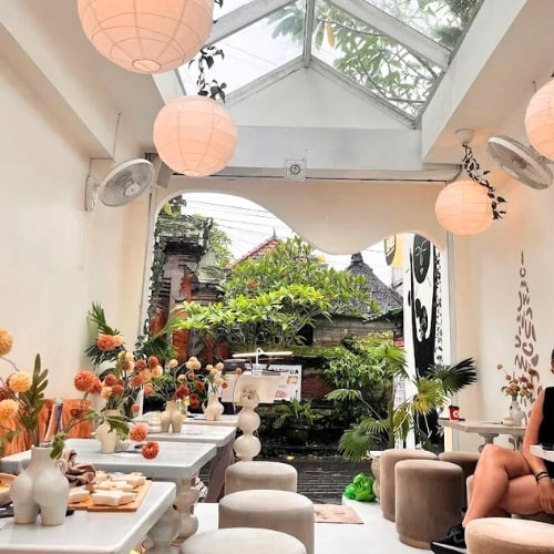 Beautifully designed dining space at THIS IS BALI, viral and Instagrammable restaurant in Ubud