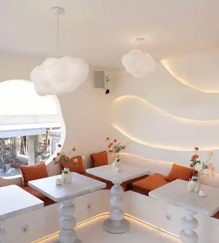 Cozy and aesthetic restaurant interior at THIS IS BALI, best place to dine in Ubud